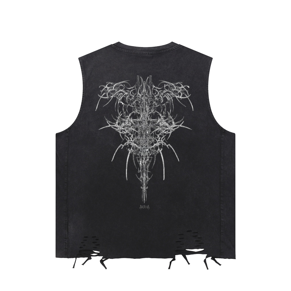 Arcania Men's Snow Washed Raw-Hem Tank Top