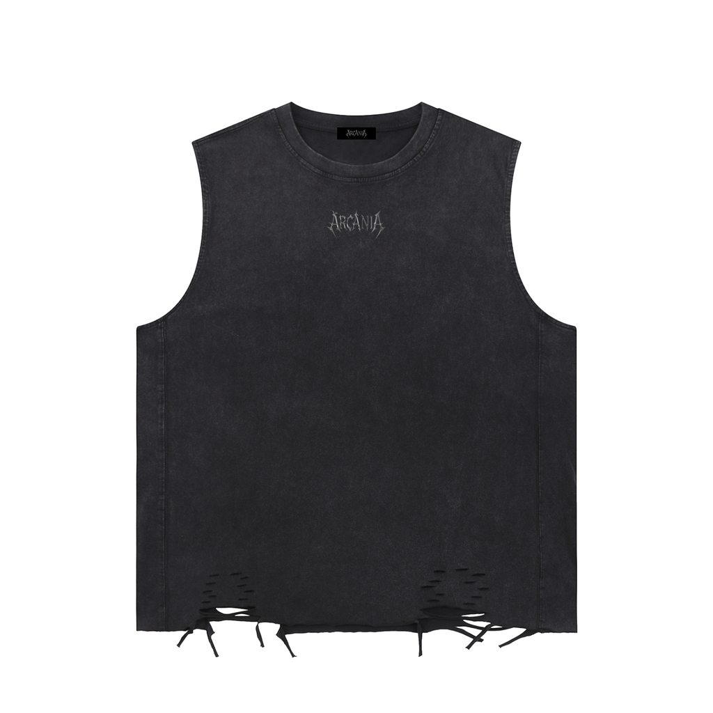 Arcania Men's Snow Washed Raw-Hem Tank Top